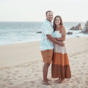 Abercrombie & Fitch Blue and Cream Casual Shirt